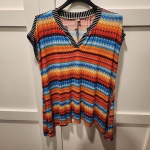 Brianna & Em womans multi-color top in size XL